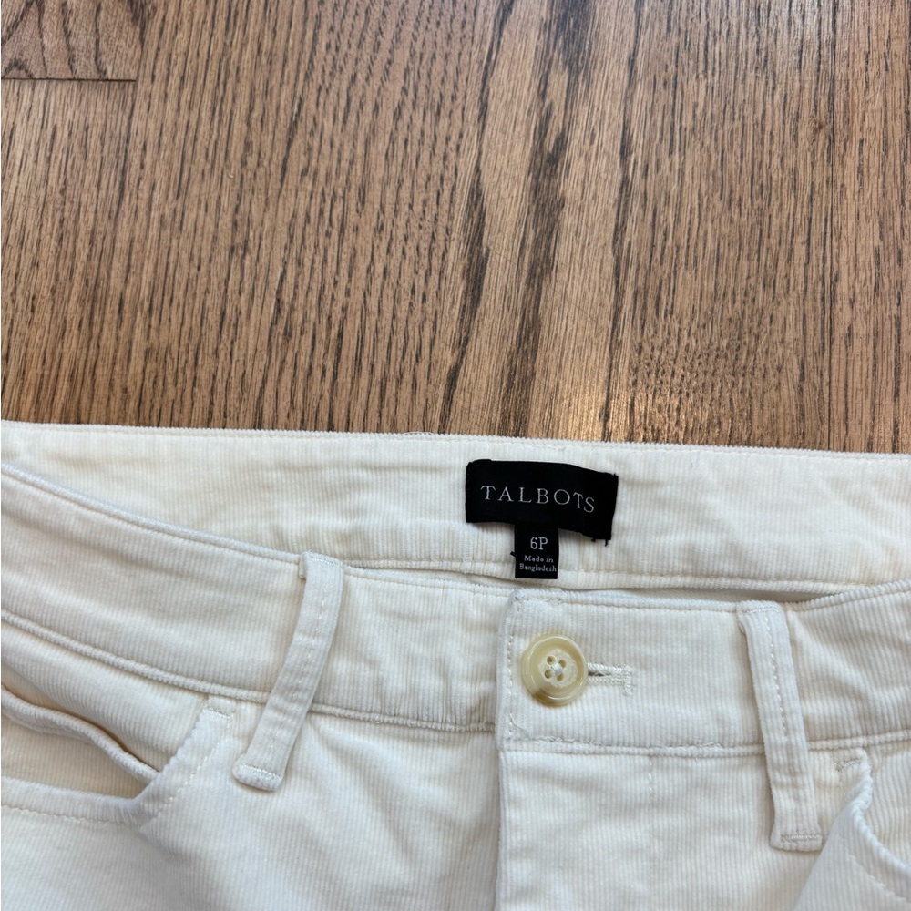 Talbots kick-flare cropped corduroy pants - Picture 3 of 4
